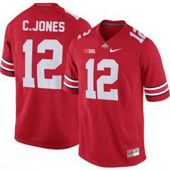 Cardale Jones Ohio State Buckeyes College Football Nike Mens OSU  12 Red Jersey Jersey